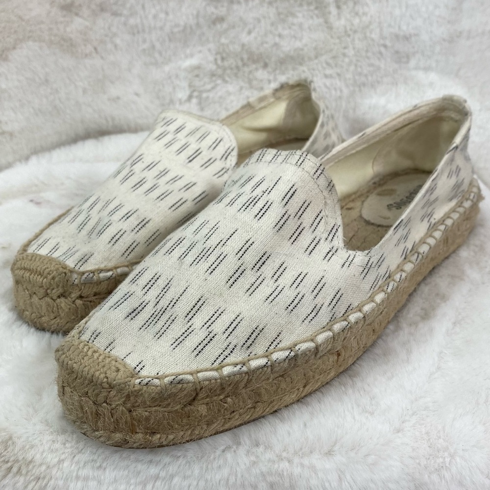 Soludos ecru and black geometric espadrilles 8